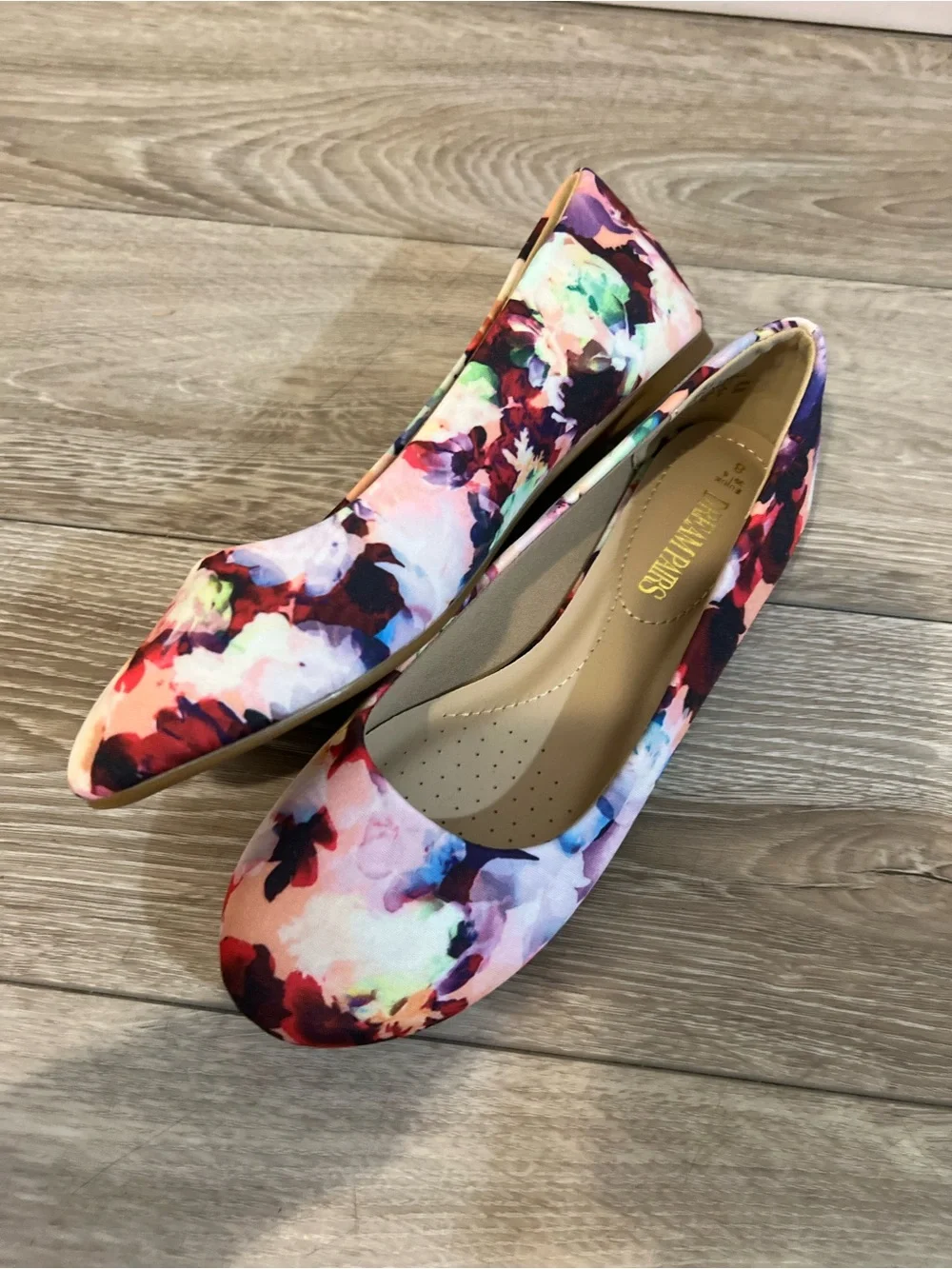 Dream Pairs Floral Print Ballet Flats Multicolor Size 8 Brand New - Picture 5 of 6